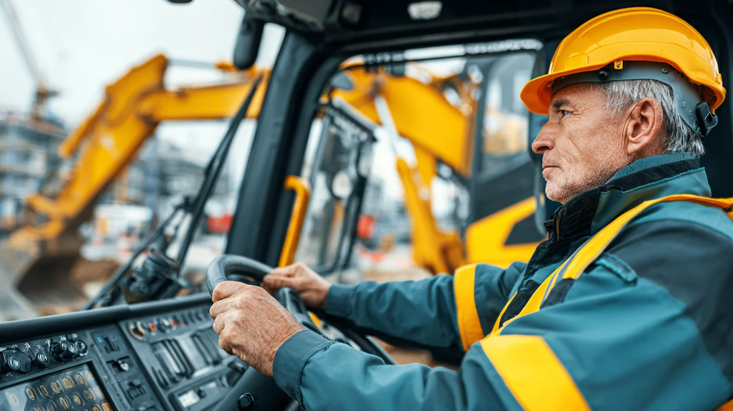 Construction worker reviewing visa and White Card paperwork on a Sydney site