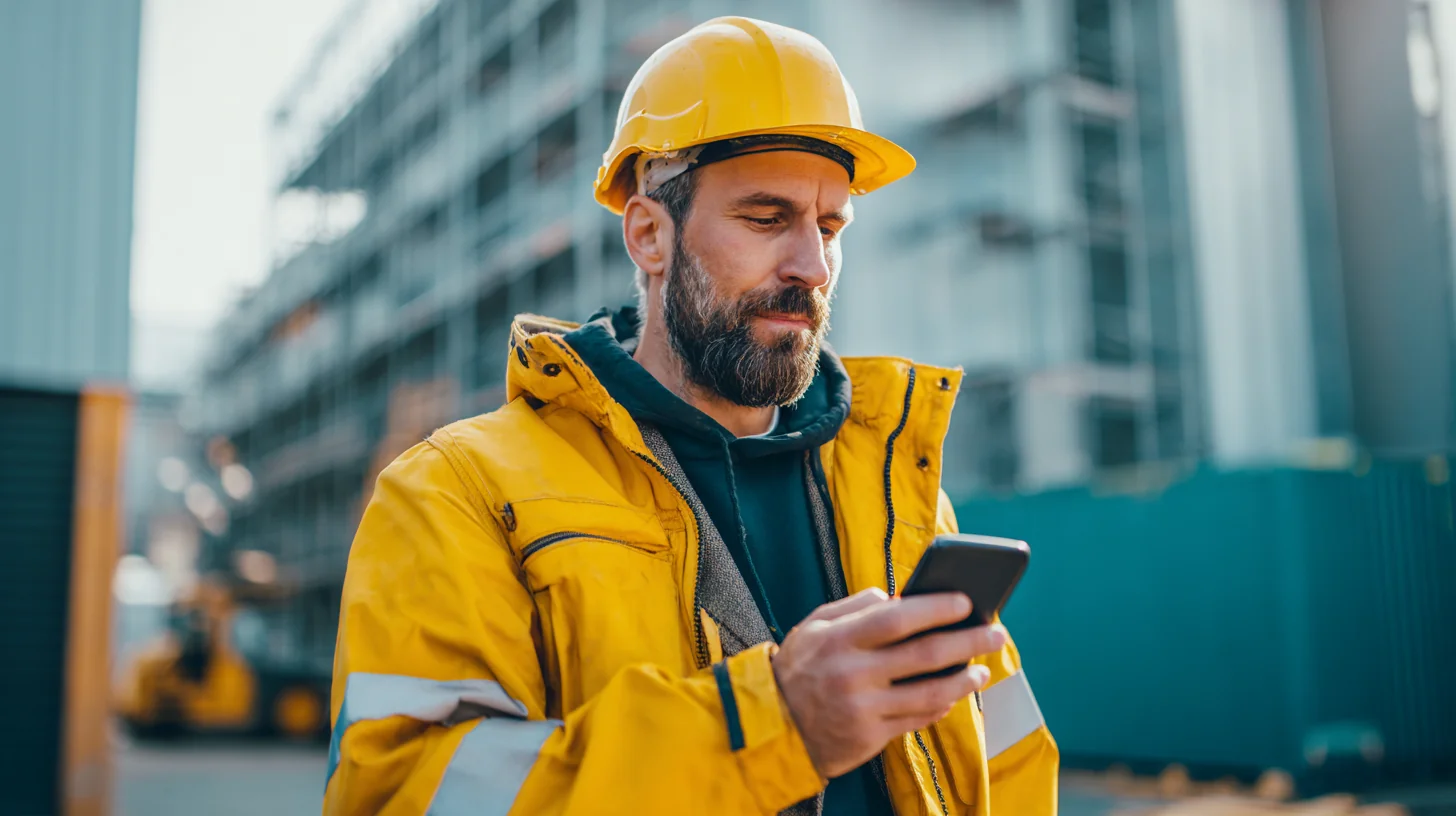 A Sydney site supervisor on the phone placing a clear labour hire order with a named contact and start time