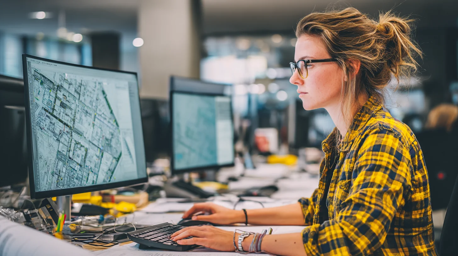 Labour hire payroll administrator processing weekly wages on a laptop in a Sydney office