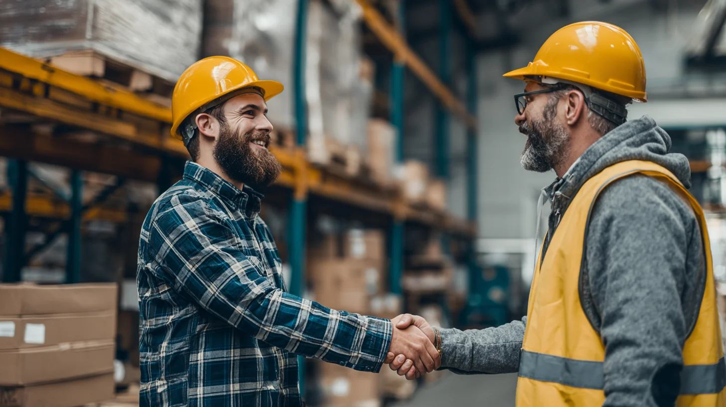 Leap allocator and a client shaking hands — humans freed from admin to focus on relationships