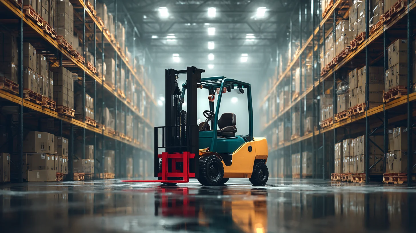 Western Sydney warehouse forklift operator moving pallets at distribution centre