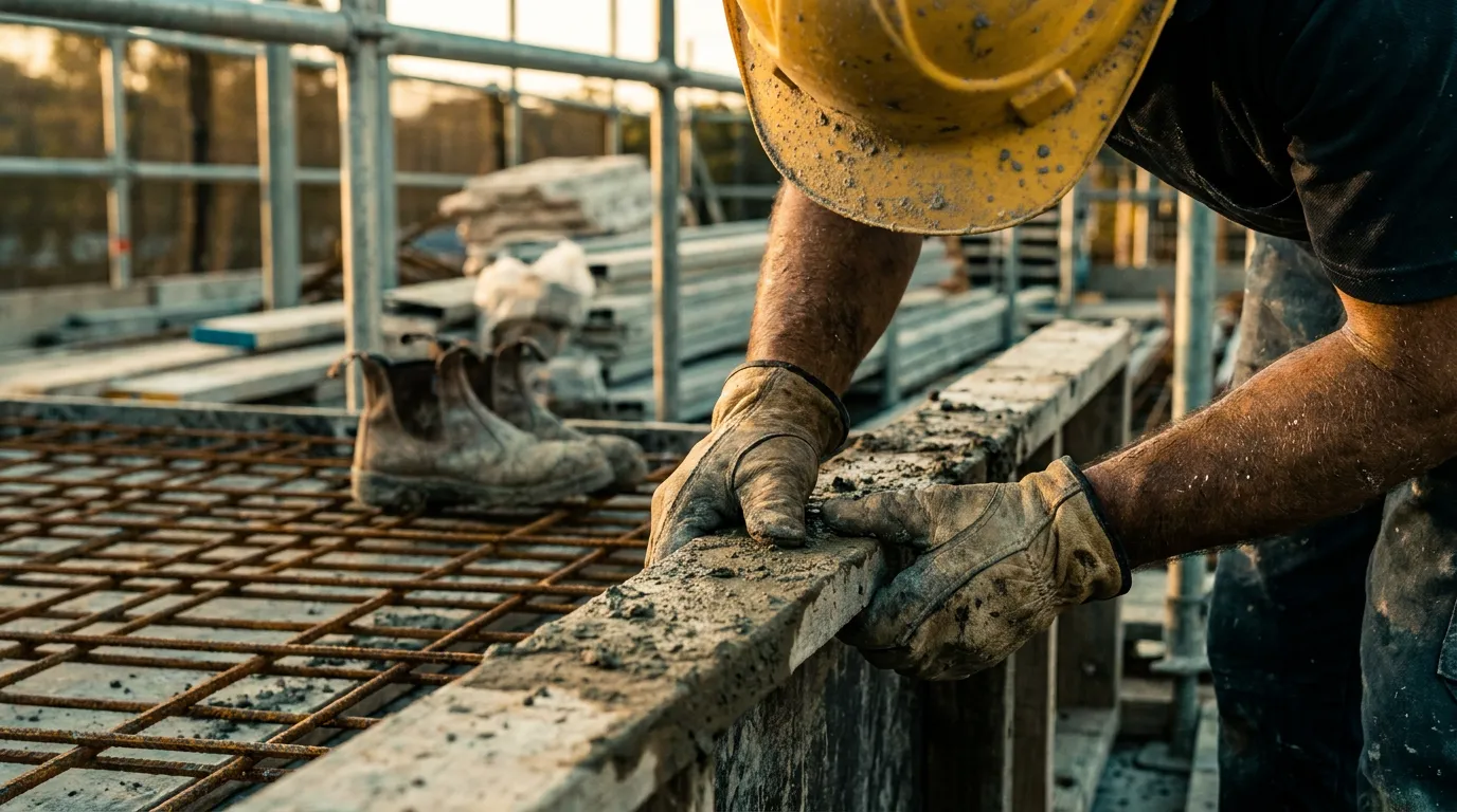 Western Sydney concreting crew during a residential slab pour